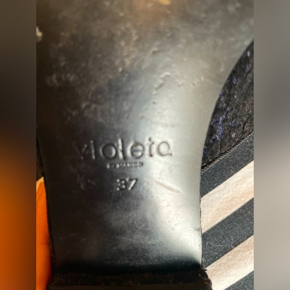 Violeta x mango sequined velvet mules - Picture 6 of 6